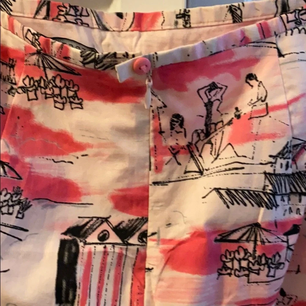Axcess pink skirt with beachy print, size 10 - Picture 3 of 5